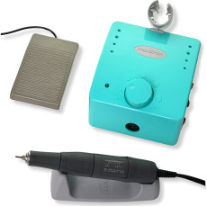 Фрезер для маникюра Cube K35 ментол с ручкой H37L1 35000 об./мин. 45вт с педалью